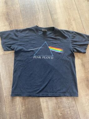 Retro Pink Floyd Cygnus Black Cotton Tee - Medium Rare find👀